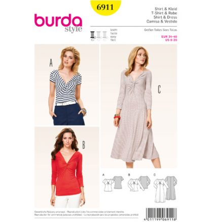 Burda-Style-6911-Shirt-and-Dress