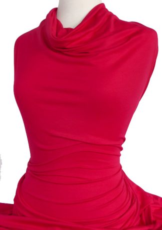 Knitwit Light Bamboo Jersey Knit Crimson