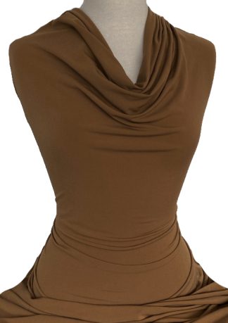 Knitwit Jersey Knit Fabric Casino Brown Gold
