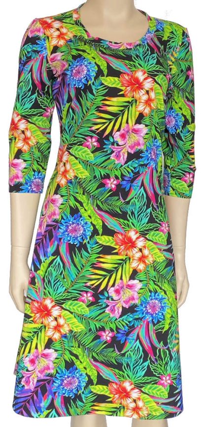 New Look Pattern 6597 Printed Cotton Jersey Exotica Brights