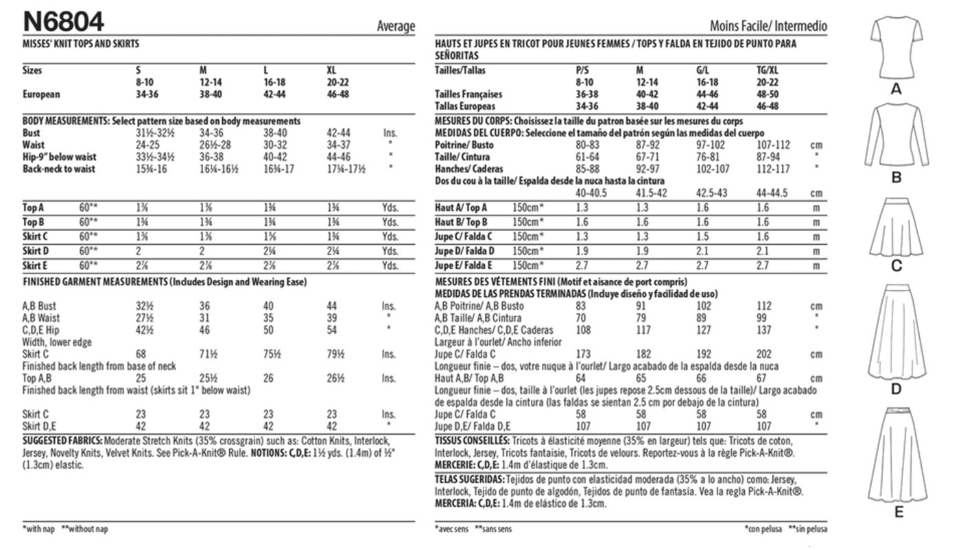 New Look Sewing Pattern N6804_Back