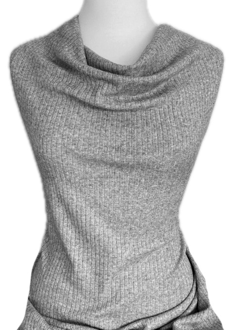 Vienna Ribbed Knit Marl Grey