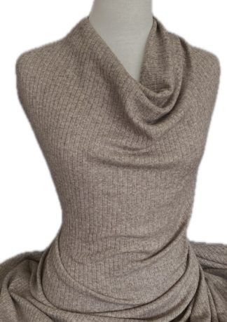 Vienna Ribbed Knit Marl Taupe