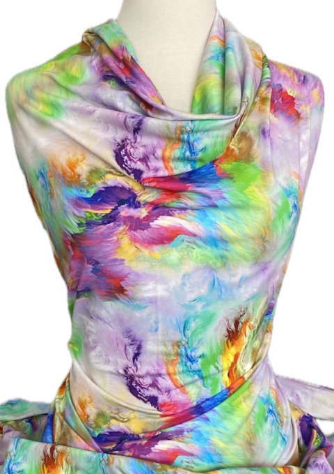 Knitwit Printed Cotton Jersey Splash Multicolour Brights