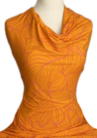 Knitwit Printed Jersey Knit Mimi Saffron