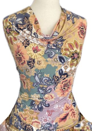 Knitwit Printed Jersey Knit Rachel Multicolour on Tan