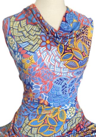 Knitwit Printed Jersey Knit Spring Leaves Multicolour