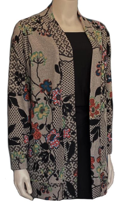 Winter Printed Knit Connection on Smoke Brown
