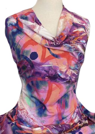 Knitwit Printed Cotton Jersey Canvas Multicolour