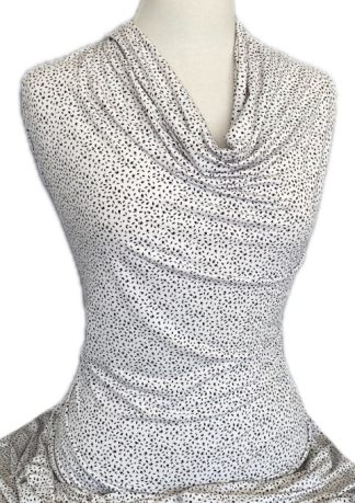 Knitwit Printed Jersey Knit Dry Handle Paula Black on White